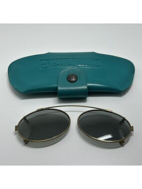 Vintage Sergio Tacchini Clip-On Oval Sunglasses with Case